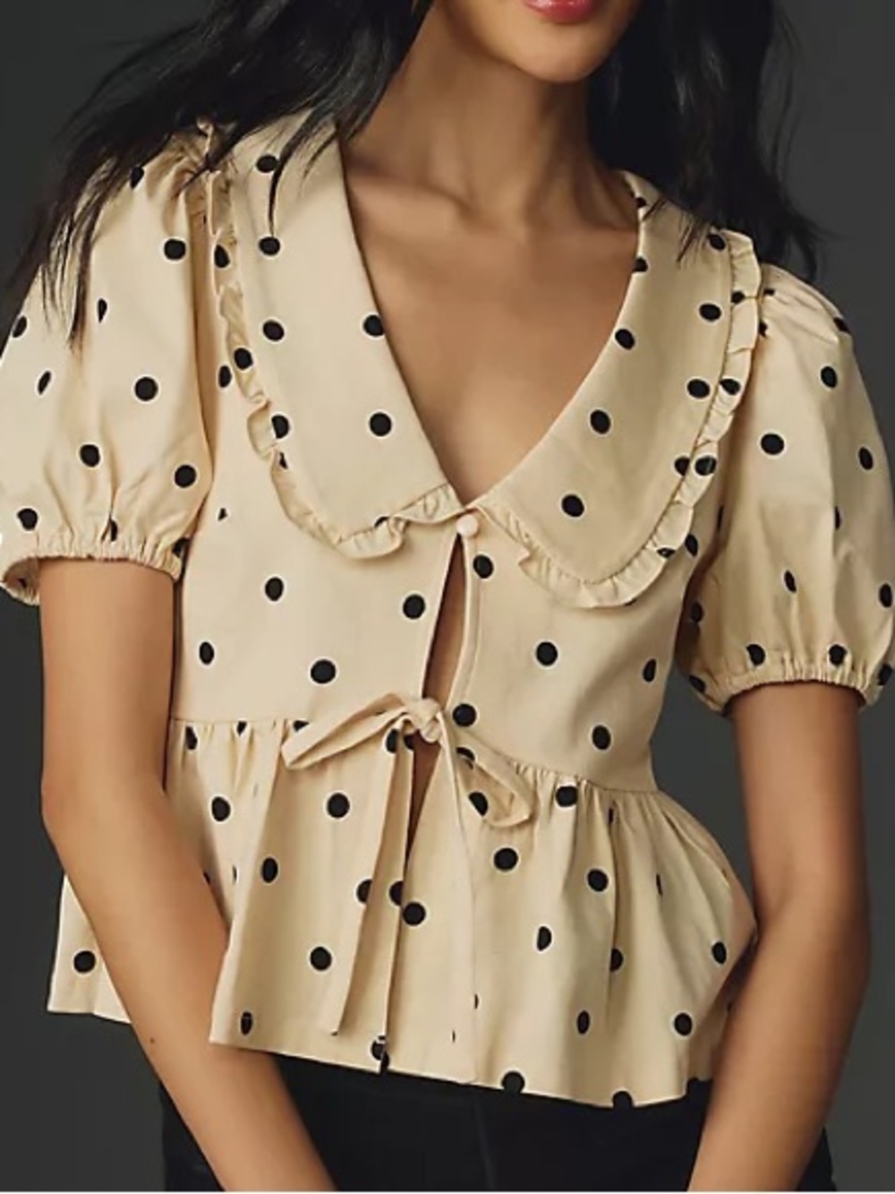 Anthropologie Porridge Polka Dot Top M